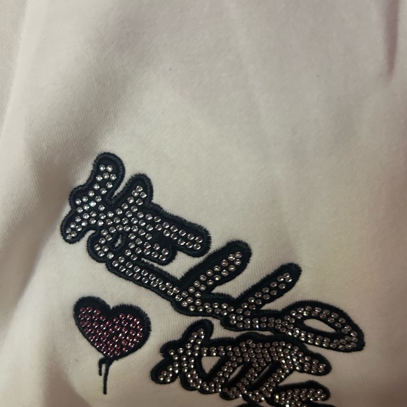 Forever 21 Hello Kitty Rhinestone White Graphic Sweatpant Jogger Pant MEDIUM - Picture 8 of 9